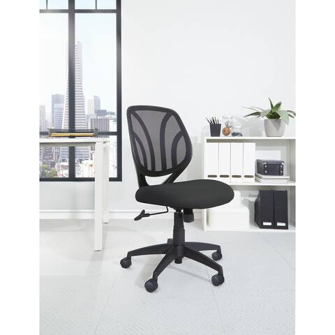 Work Smart Screen Back Armless Task Chair