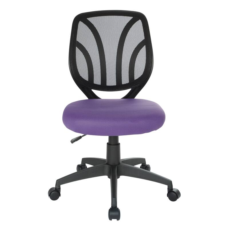 Work Smart Screen Back Armless Task Chair