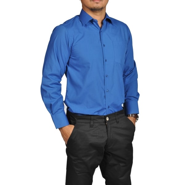 Long sleeve royal blue dress shirts for men for women Fayetteville Men