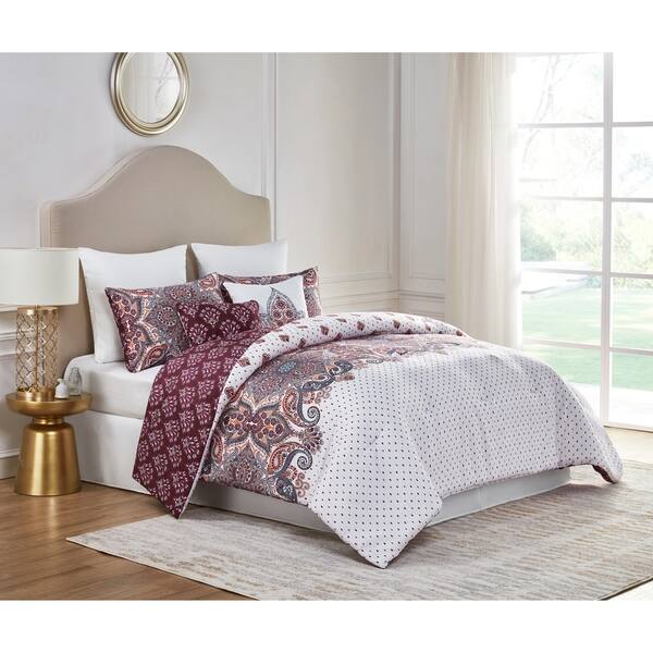Shop Vcny Home Miranda Reversible Damask Comforter Set On Sale