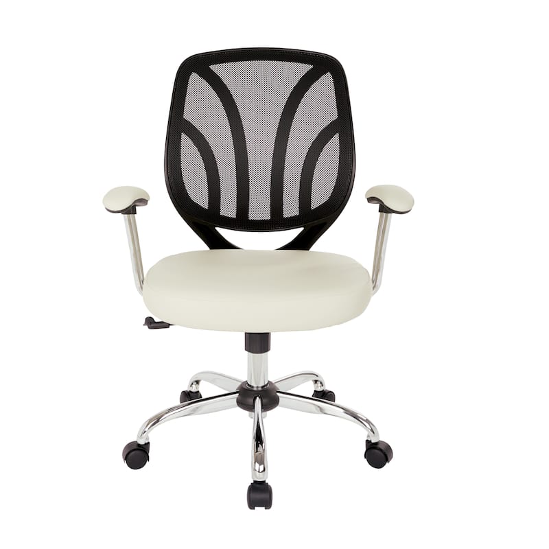 Screen Office Chair with Chrome Padded Arms