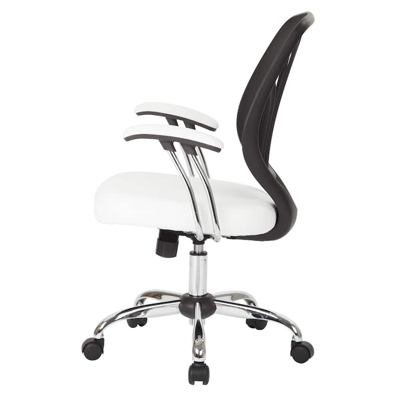 Screen Office Chair with Chrome Padded Arms