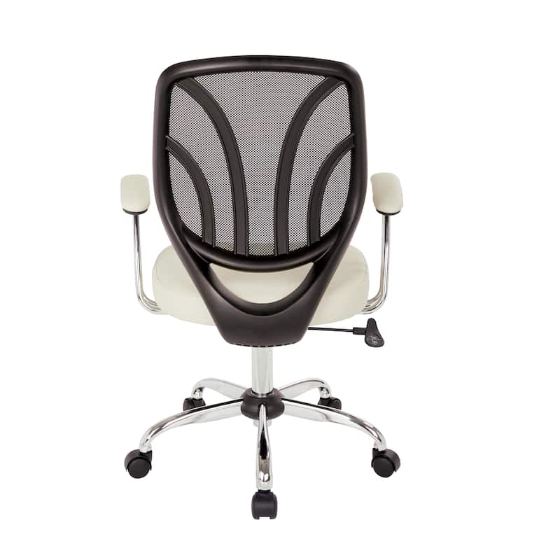 Screen Office Chair with Chrome Padded Arms