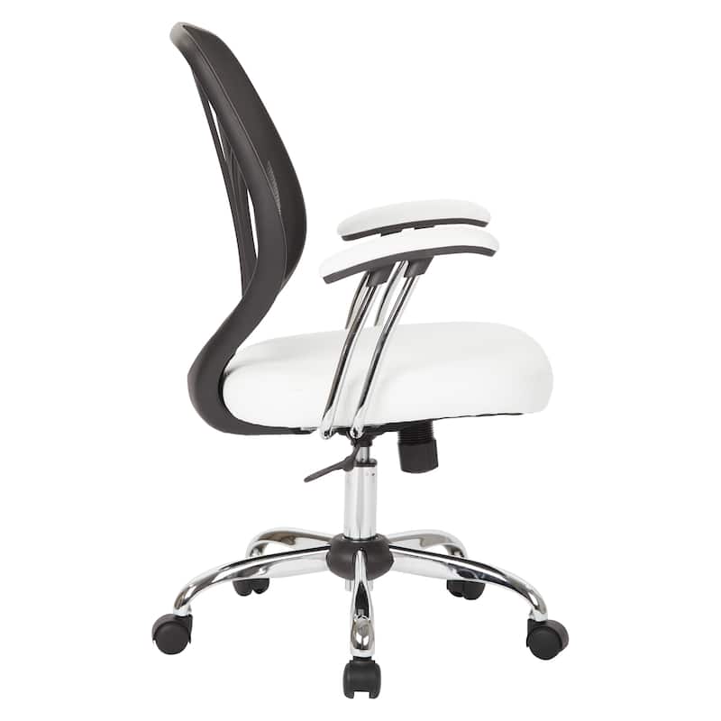 Screen Office Chair with Chrome Padded Arms