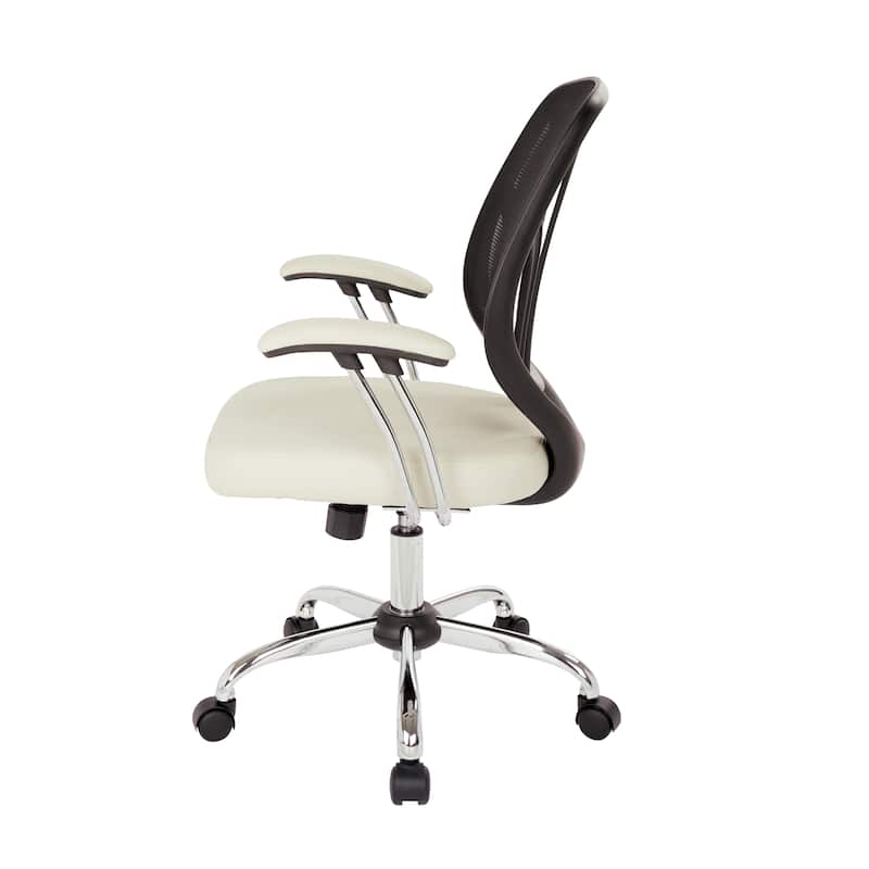 Screen Office Chair with Chrome Padded Arms