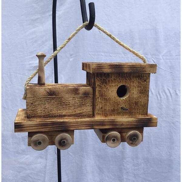 Shop Burnt Pine Train Engine Bird House On Sale Overstock