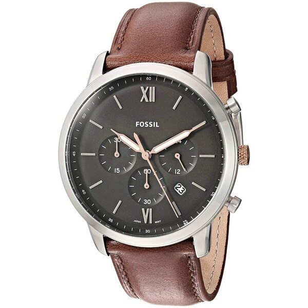 Shop Fossil Men's FS5408 Neutra Chronograph Grey Dial
