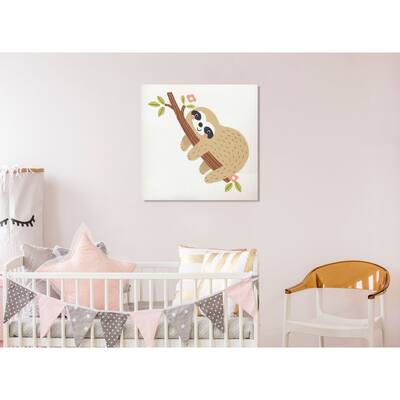 Tan Sloth -Gallery Wrapped Canvas