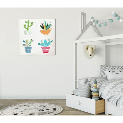 Cute Cacti -Gallery Wrapped Canvas