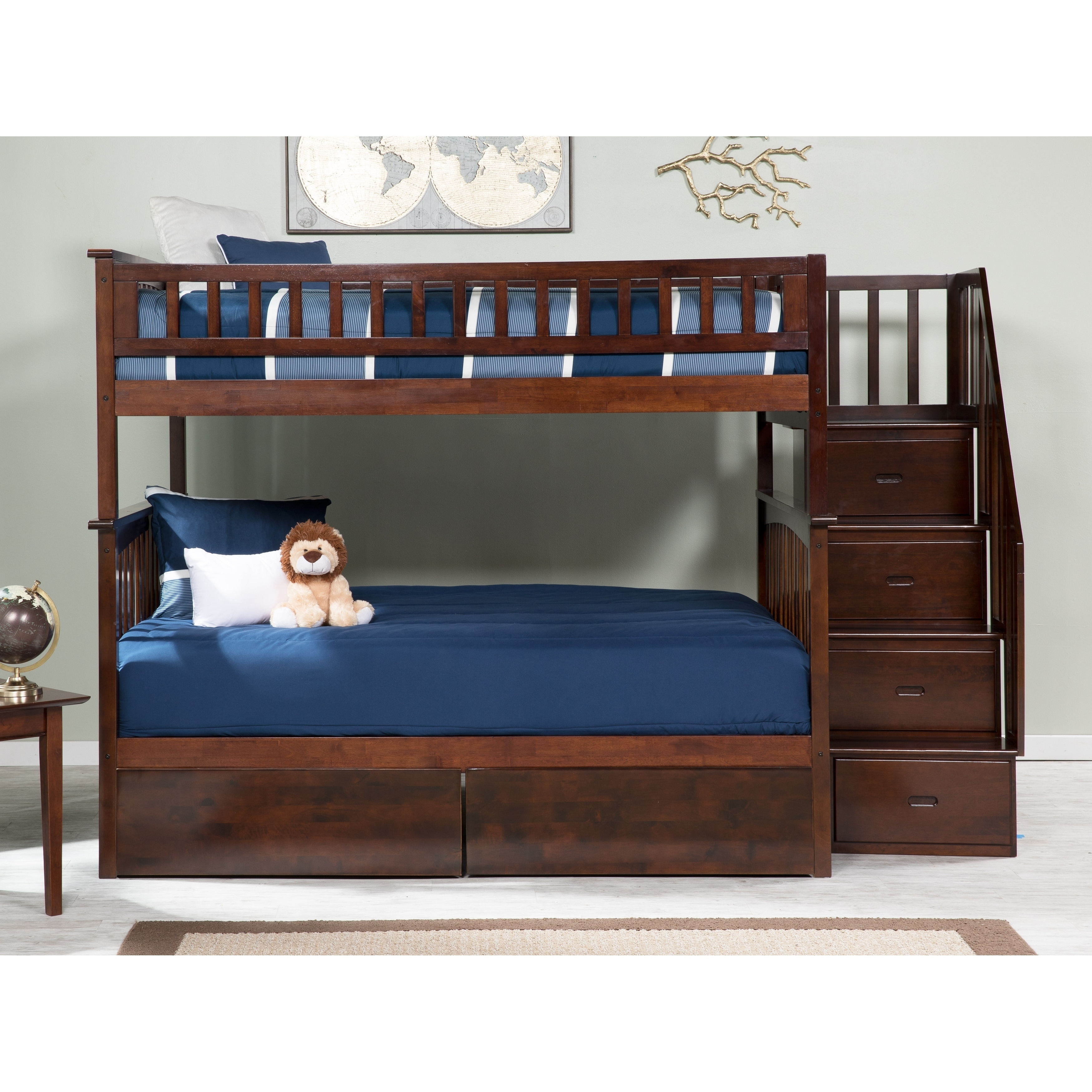 Shop Columbia Staircase Bunk Bed Full Over Full With 2 Urban Bed