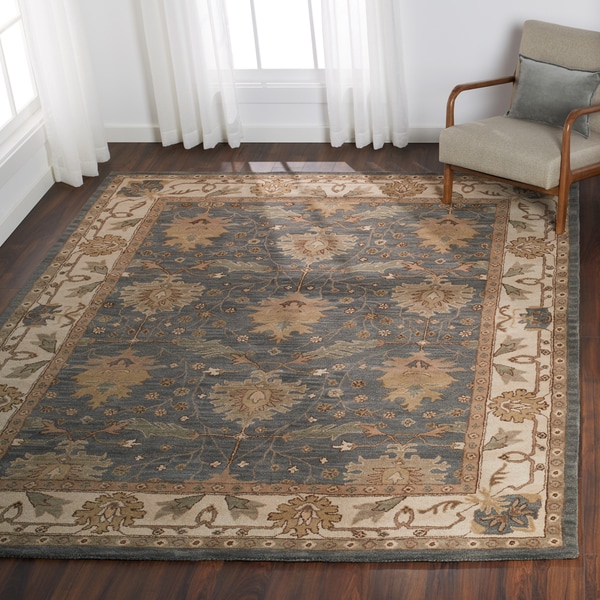 Nourison India House Charcoal Ivory Traditional Area Rug - 8' x 10'6
