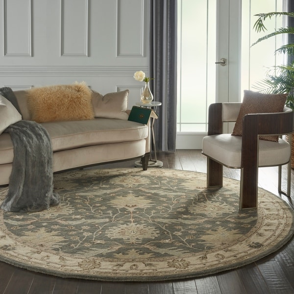 Nourison India House Charcoal Ivory Traditional Area Rug - 8' x 10'6"