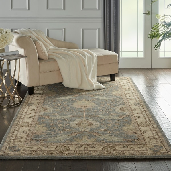 Nourison India House Charcoal Ivory Traditional Area Rug - 5' x 8'