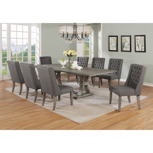 grey dining table and 2 chairs