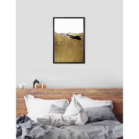 Oliver Gal 'Golden Hike' Abstract Framed Wall Art Print