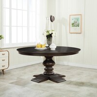 Vincent Wood Rustic Black 60 Inch Dining Table By Kosas Home
