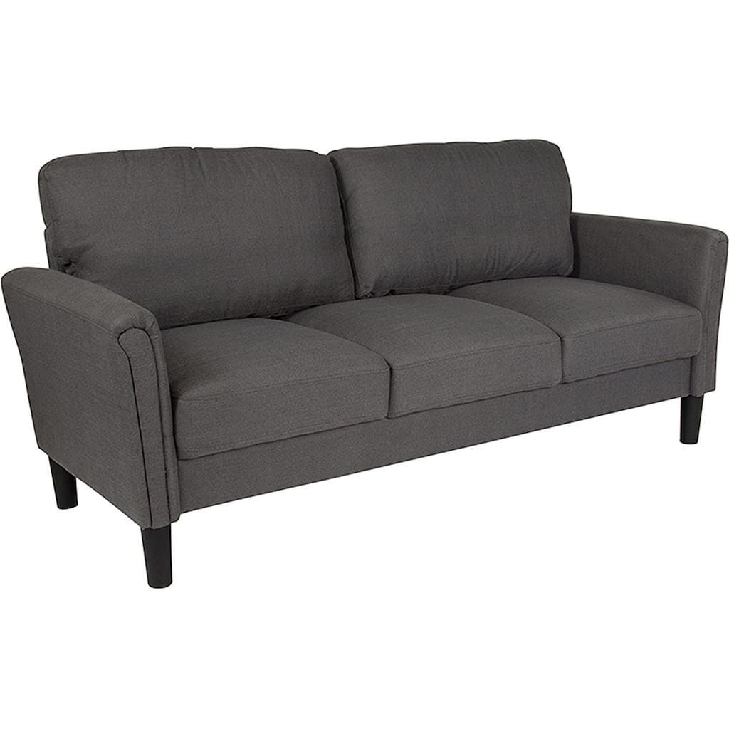 Harrison Modern Dark Grey Fabric Sofa