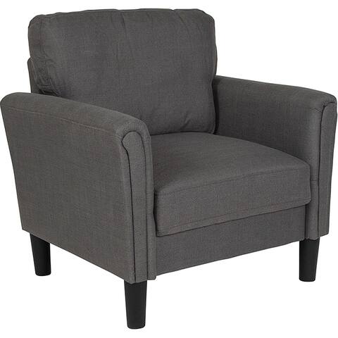 Harrison Modern Dark Grey Fabric Guest Chair