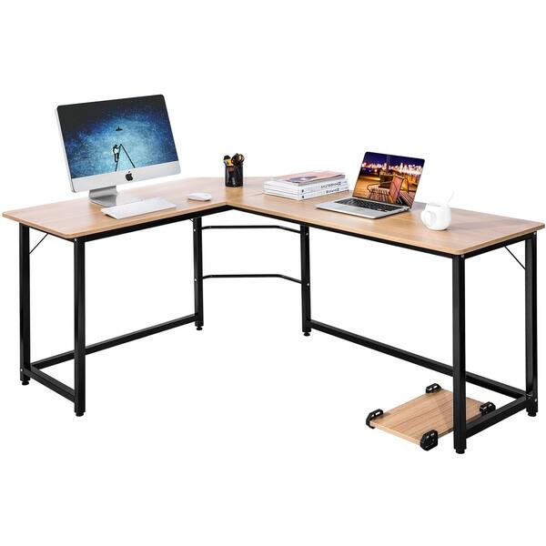 Shop Modernluxe L Shaped Desk Corner Computer Pc Table Workstation