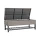 preview thumbnail 8 of 10, Regent Outdoor Wicker Storage Bench with Rack by Christopher Knight Home
