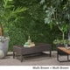 preview thumbnail 2 of 10, Regent Outdoor Wicker Storage Bench with Rack by Christopher Knight Home