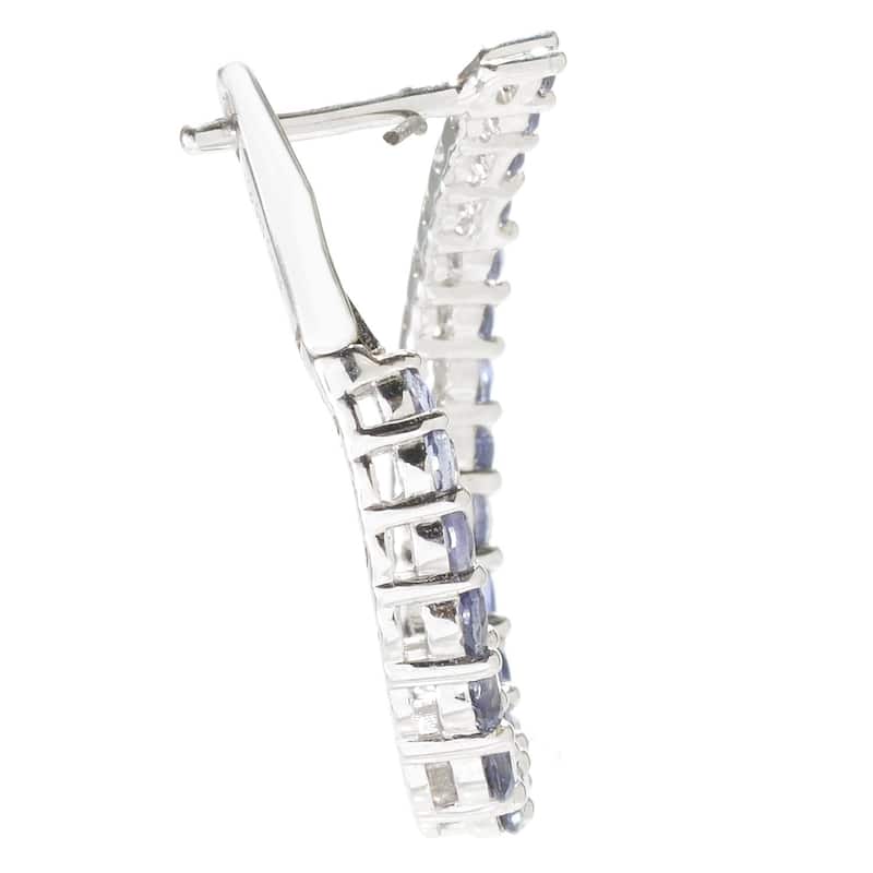 Sterling Silver Iolite Inside-out Hoop Earrings