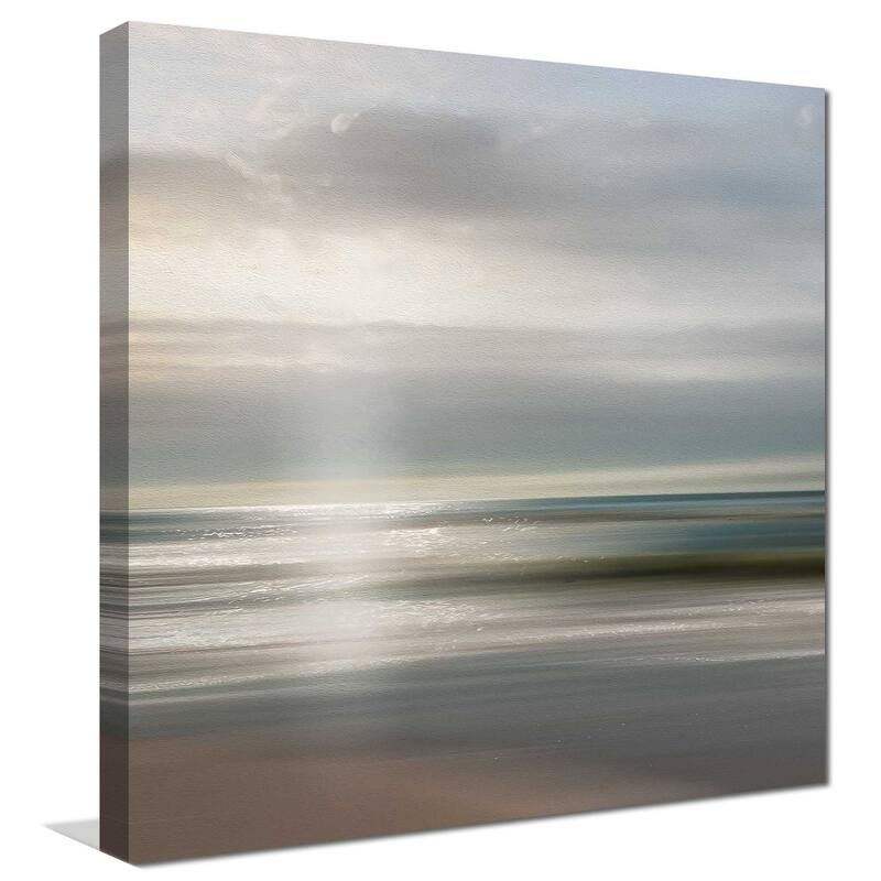 "Setting Sun" by Mike Calascibetta Print on Canvas - Blue