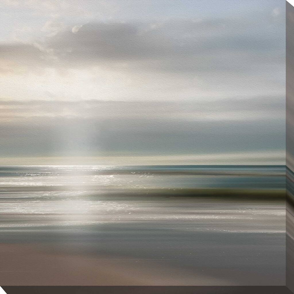 "Setting Sun" by Mike Calascibetta Print on Canvas - Blue