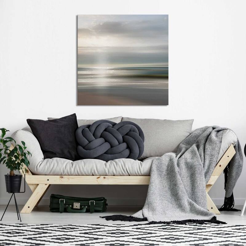 "Setting Sun" by Mike Calascibetta Print on Canvas - Blue