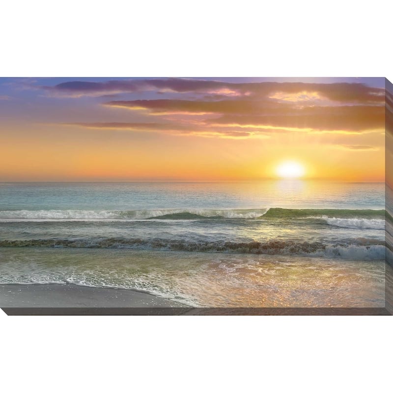 "Dawn Rays" by Mike Calascibetta Print on Canvas - Orange
