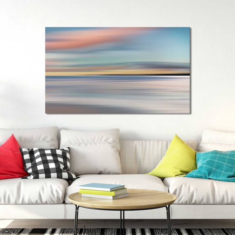 "Honey Twilight" by Mike Calascibetta Print on Canvas - Blue