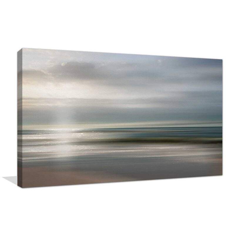 "Setting Sun" by Mike Calascibetta Print on Canvas - Blue