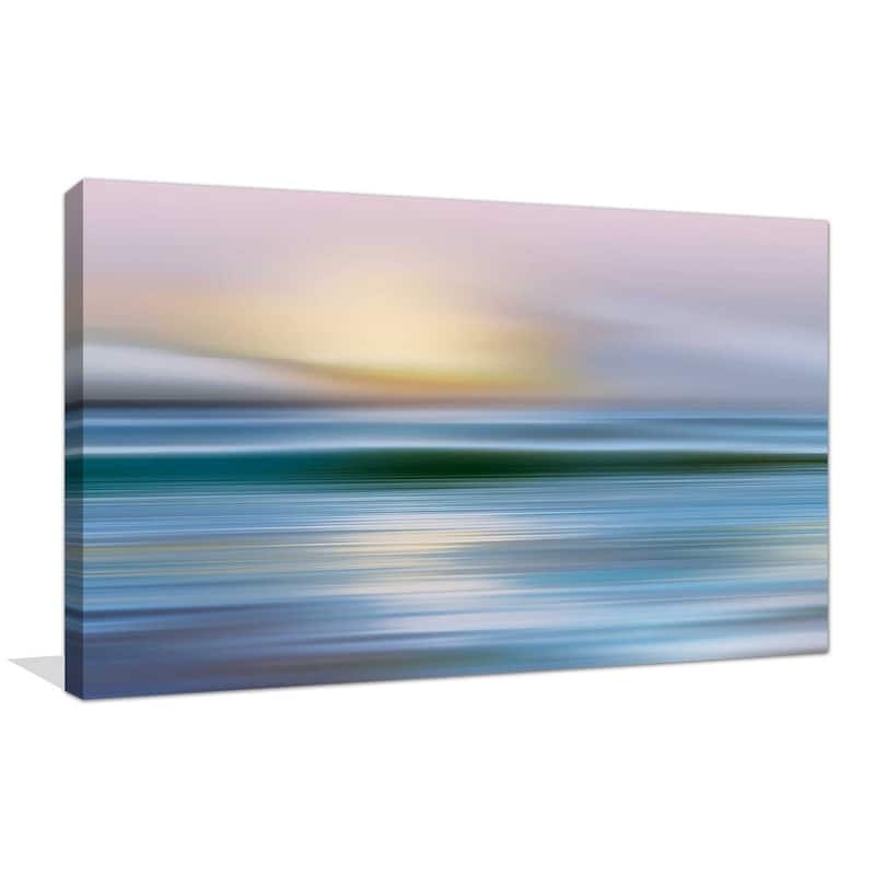 "Early Morning Zuma Beach" by Mike Calascibetta Print on Canvas - Blue