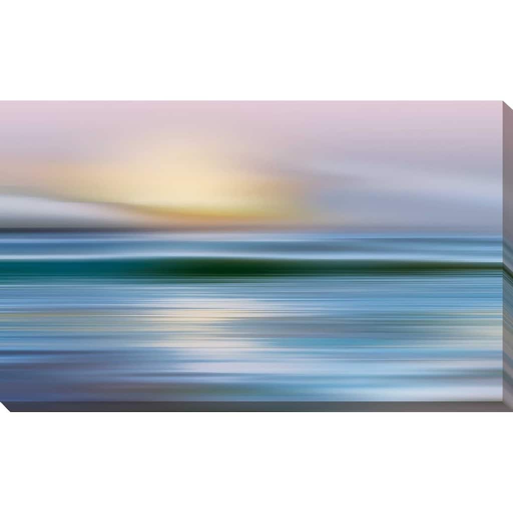 "Early Morning Zuma Beach" by Mike Calascibetta Print on Canvas - Blue