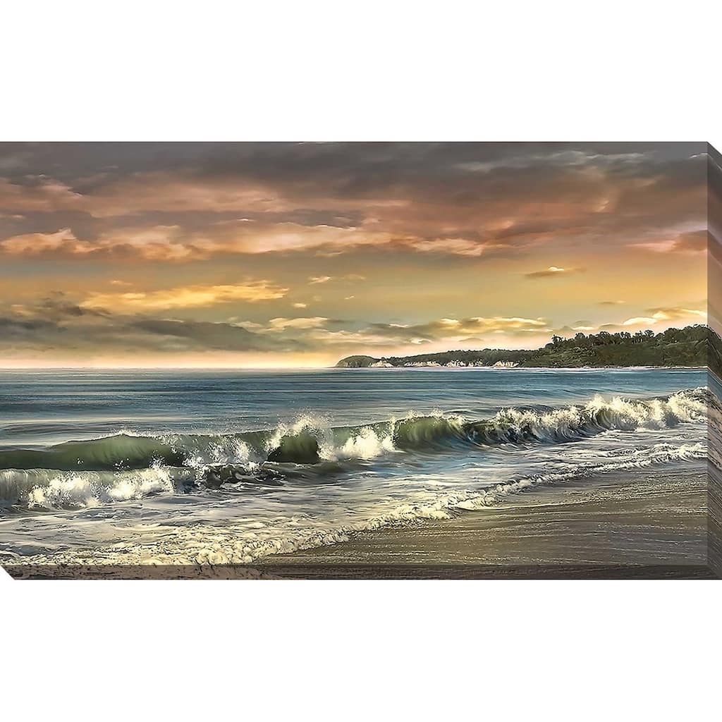 "Warm Sunset" by Mike Calascibetta Print on Canvas - Blue