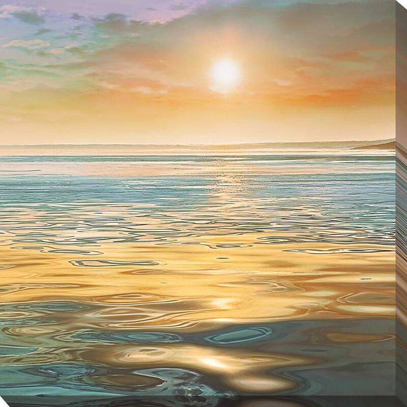 "Evening Calm" by Mike Calascibetta Print on Canvas - Orange