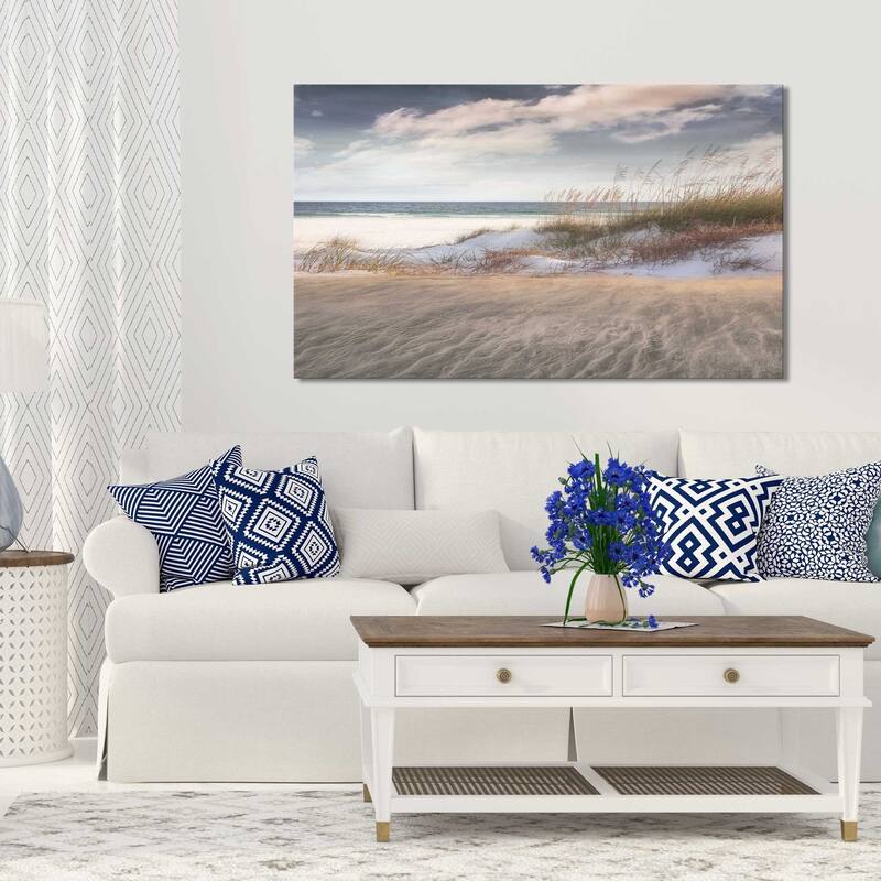 "Amongst The Sea Grass" by Mike Calascibetta Print on Canvas - Blue