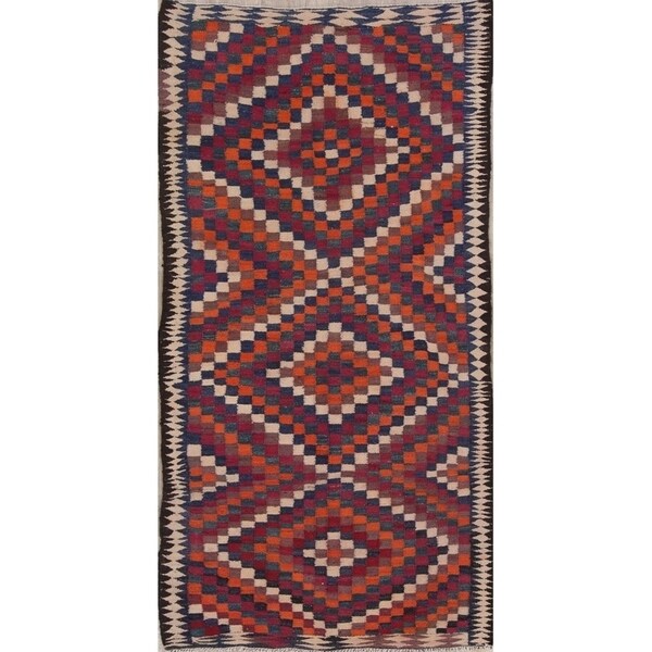 Gracewood Hollow Tserents Kilim Blend Rug Kilim Shiraz Persian Rug For Rug - 9'3" x 4'10"