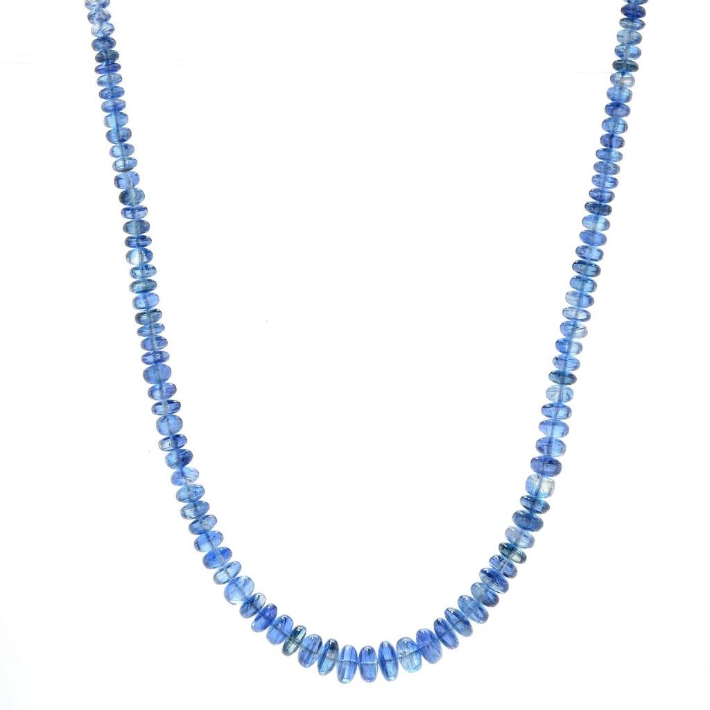Sterling Silver 18" Kyanite Graduated Beaded Necklace