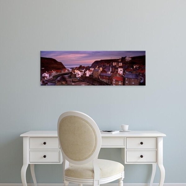 Easy Art Prints Panoramic Images's 'High Angle View Of A Village, Staithes, North Yorkshire, England, United Kingdom' Canvas Art