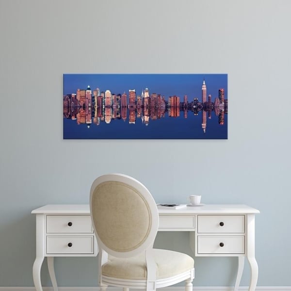 Easy Art Prints Panoramic Images's 'Skyscrapers at the waterfront, New York City, New York State, USA' Premium Canvas Art