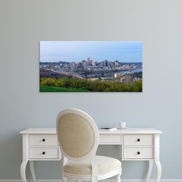 Easy Art Prints Panoramic Images's 'Skyscrapers in a city, Cincinnati, Ohio, USA' Premium Canvas Art