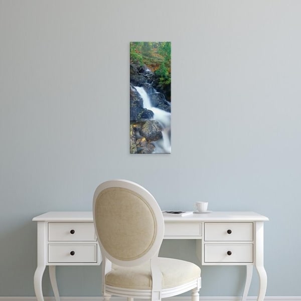 Easy Art Prints Panoramic Images's 'Waterfall, Lake District, Lake District National Park, England' Premium Canvas Art