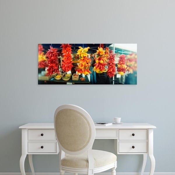 Easy Art Prints Panoramic Images's 'Strands of chili peppers, Pike Place Market, Seattle, King, Washington State' Canvas Art