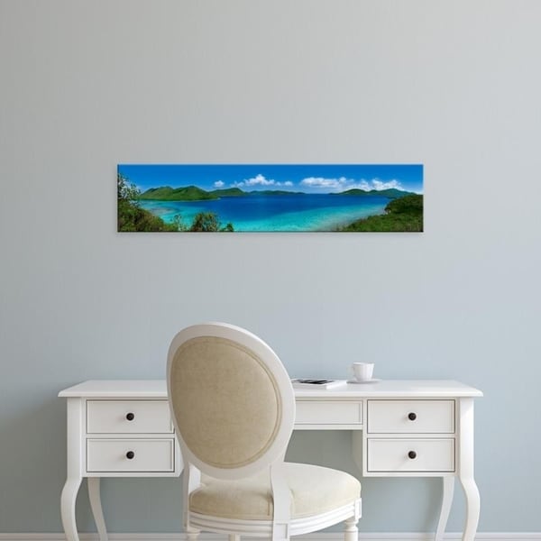 Easy Art Prints Panoramic Images's 'Clouds over mountains, Leinster Bay, St. John, US Virgin Islands' Premium Canvas Art