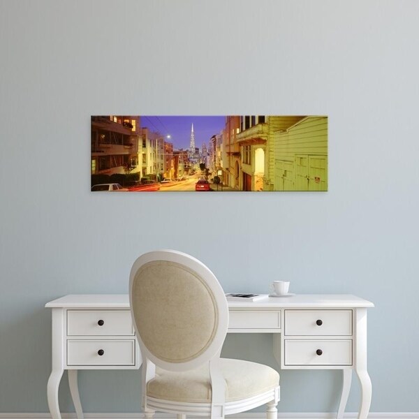 Easy Art Prints Panoramic Images's 'Evening In San Francisco, San Francisco, California, USA' Premium Canvas Art
