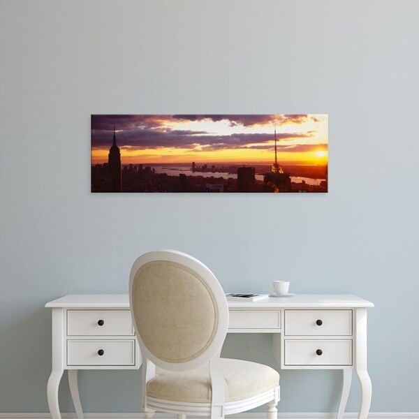 Easy Art Prints Panoramic Images's 'Skyscrapers, Top Of The Rock, Rockefeller Center, Manhattan, New York City' Canvas Art