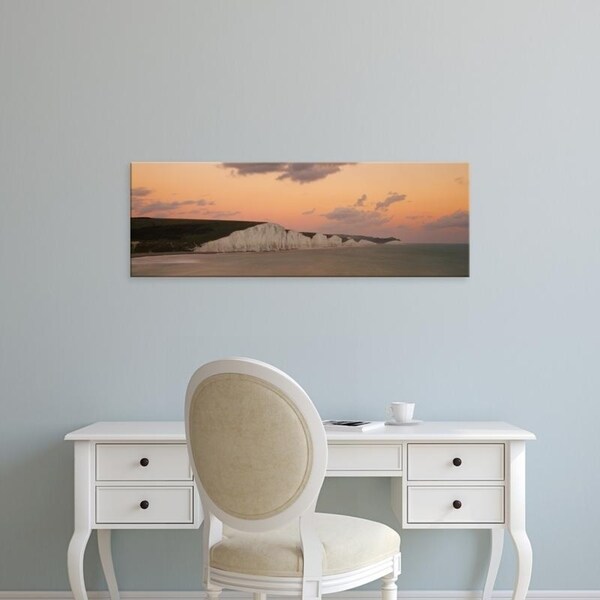 Easy Art Prints Panoramic Images's 'Coastline, Seven Sisters, English Channel, Sussex, England' Canvas Art
