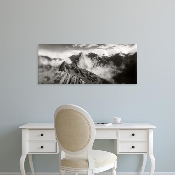 Easy Art Prints Panoramic Images's 'Ruins at archaeological site, Inca Ruins, Machu Picchu, Cusco Region, Peru' Canvas Art