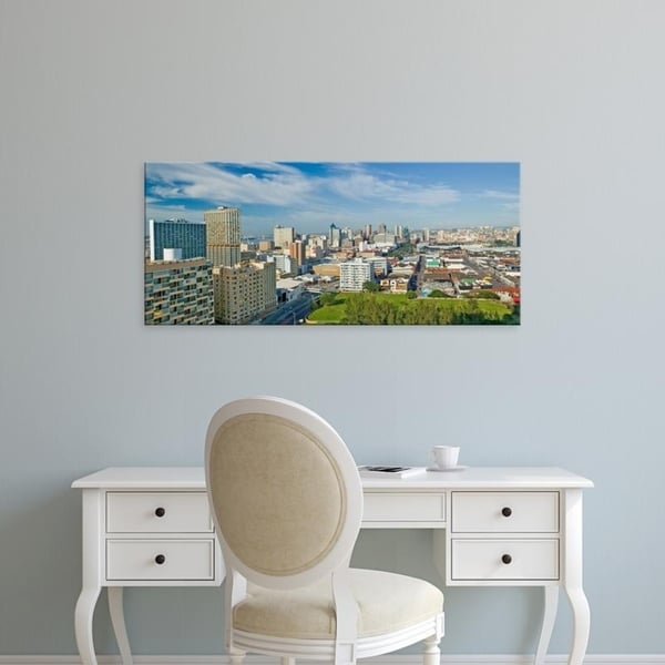 Easy Art Prints Panoramic Images's 'Panoramic aerial view of Durban, South Africa skyline' Premium Canvas Art